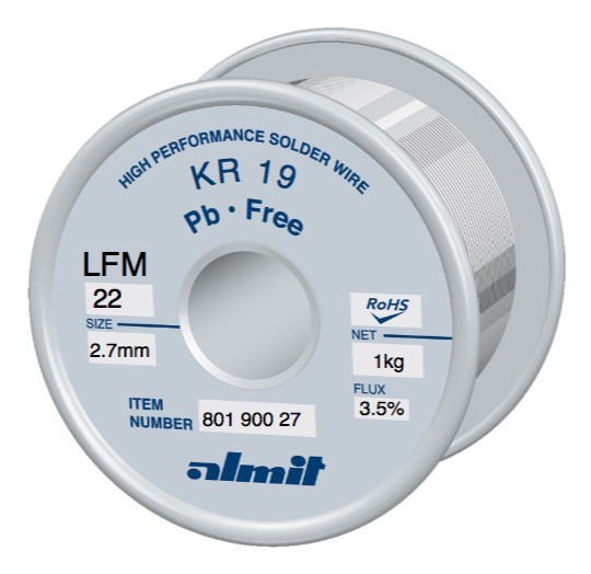 KR 19 LFM-22 P3 Flux 3,5%, 2.7mm 1.0kg Spule