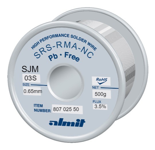 SRS-RMA-NC SJM-03-S bleifrei 0.65mm 500 g