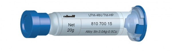 LFM-48U TM-HP; Flux 14%; (10-28µ); 5cc. 20g Kartusche mit Leichtlaufstopfen