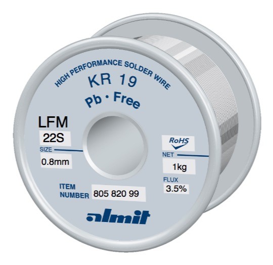 KR 19 LFM-22-S P3; Flux 3,5%,; 0.8mm; 1.0kg Spule